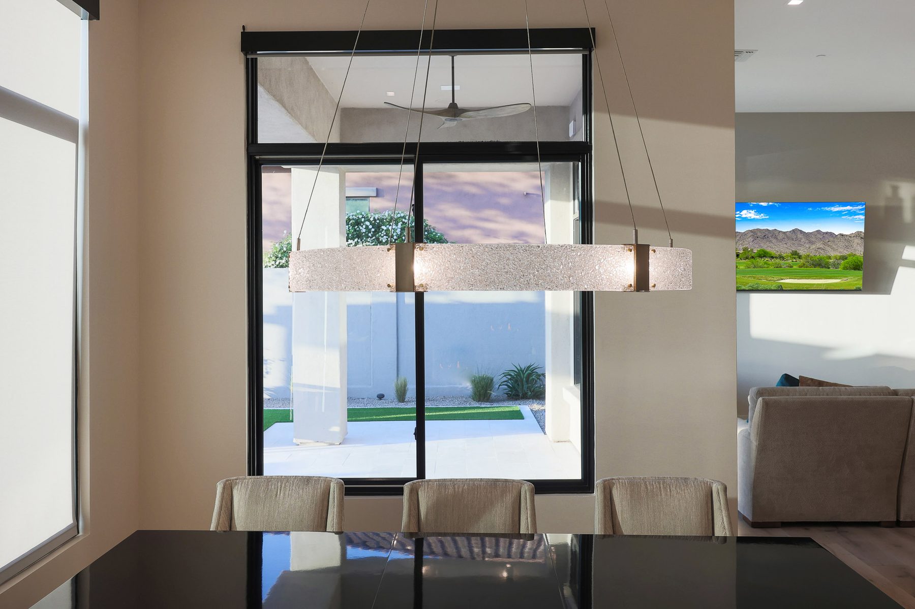Hammerton Studio Parallel Crystal Ring chandelier in dining